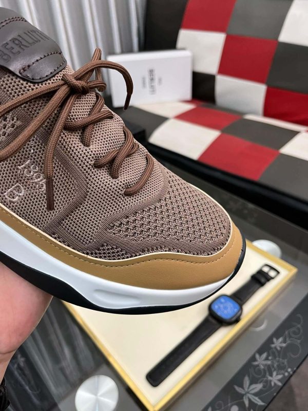 BerlutiShadowknitandleathersneakerinbrown_beige_andwhite._8 Brown Berluti Shadow Knit and Lagoon Calf Sneaker