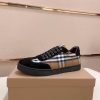 Burberry Vintage Check Cotton and Suede Sneakers in Birch Brown and Black