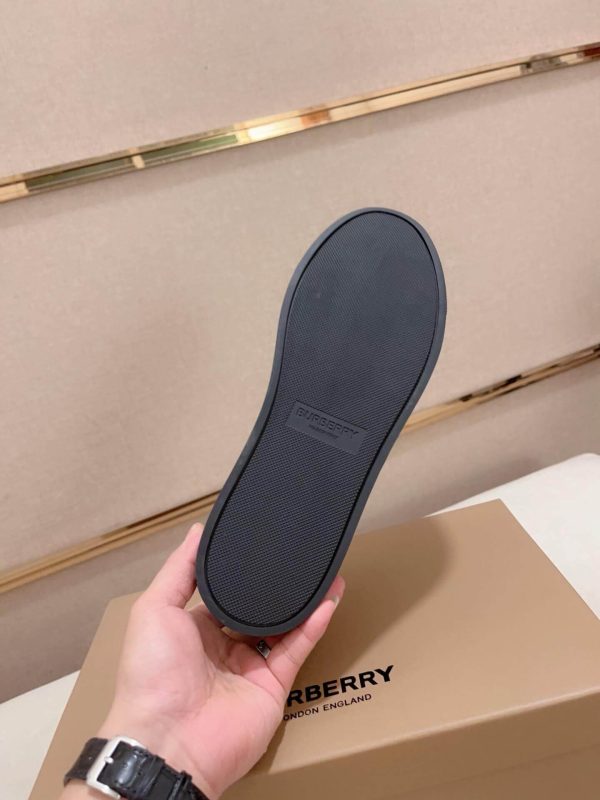 Burberry Vintage Check Cotton and Suede Sneakers in Birch Brown and Black