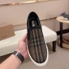 Burberry Mesh and Check Slip-On Sneakers in Black