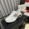 Dior White B25 Runner Sneaker with Brown Grey Dior Oblique Canvas
