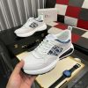 Dior White B25 Runner Sneaker with Blue and Grey Dior Oblique Canvas
