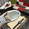Gucci Ace Sneaker with Bee in White Leather and Brown GG Canvas