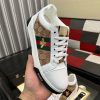Gucci Ace Sneaker with Bee in White Leather and Brown GG Canvas