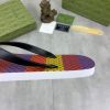 Gucci GG Supreme Multicolor Thong Sandals with Double G