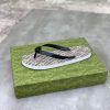 GucciKikathongsanda_1 Gucci Checked Thong Sandal with Double G