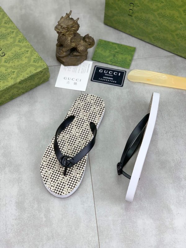 GucciKikathongsanda_10 Gucci Checked Thong Sandal with Double G