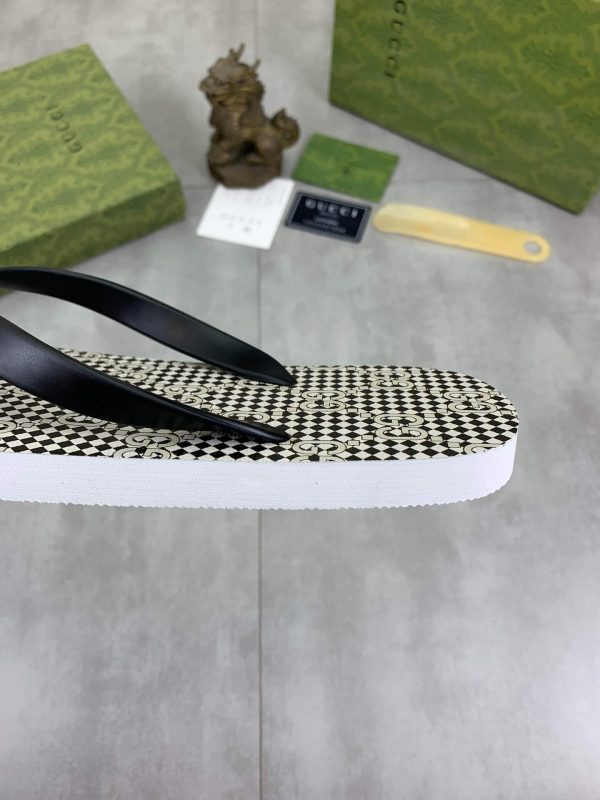 GucciKikathongsanda_4 Gucci Checked Thong Sandal with Double G