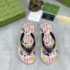 Gucci Thong Multicolor Logo Sandals with Interlocking G