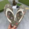 Gucci Black and Ebony GG Jacquard Thong Sandals with Interlocking G