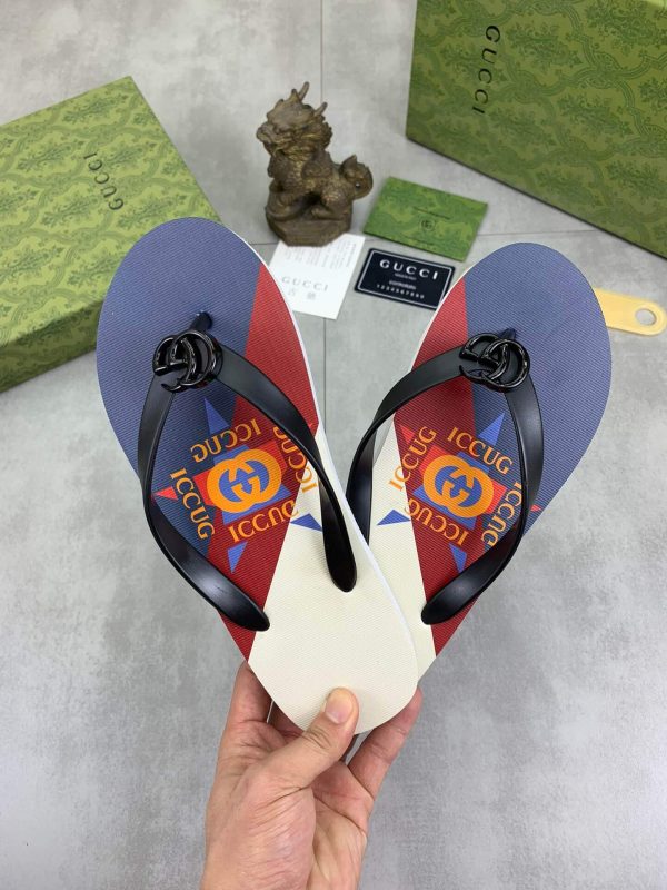 GucciKikathongsandal_3 Gucci Thong Sandal with Interlocking G in Multicolors