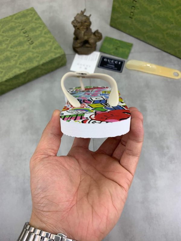 Gucci Thong Multicolor Toon Sandals with Interlocking G