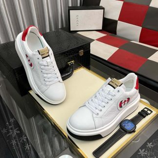 Gucci Men's Ace Interlocking G White Platform Sneaker