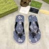 Gucci Blue Thong Sandals with Double G