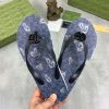 Gucci Blue Thong Sandals with Double G