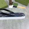 Gucci Blue Thong Sandals with Double G