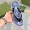 Gucci Blue Thong Sandals with Double G