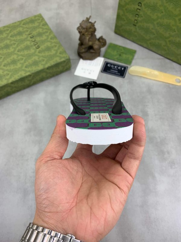 Gucci Magical Mystries Badge Thong Sandals with Double G
