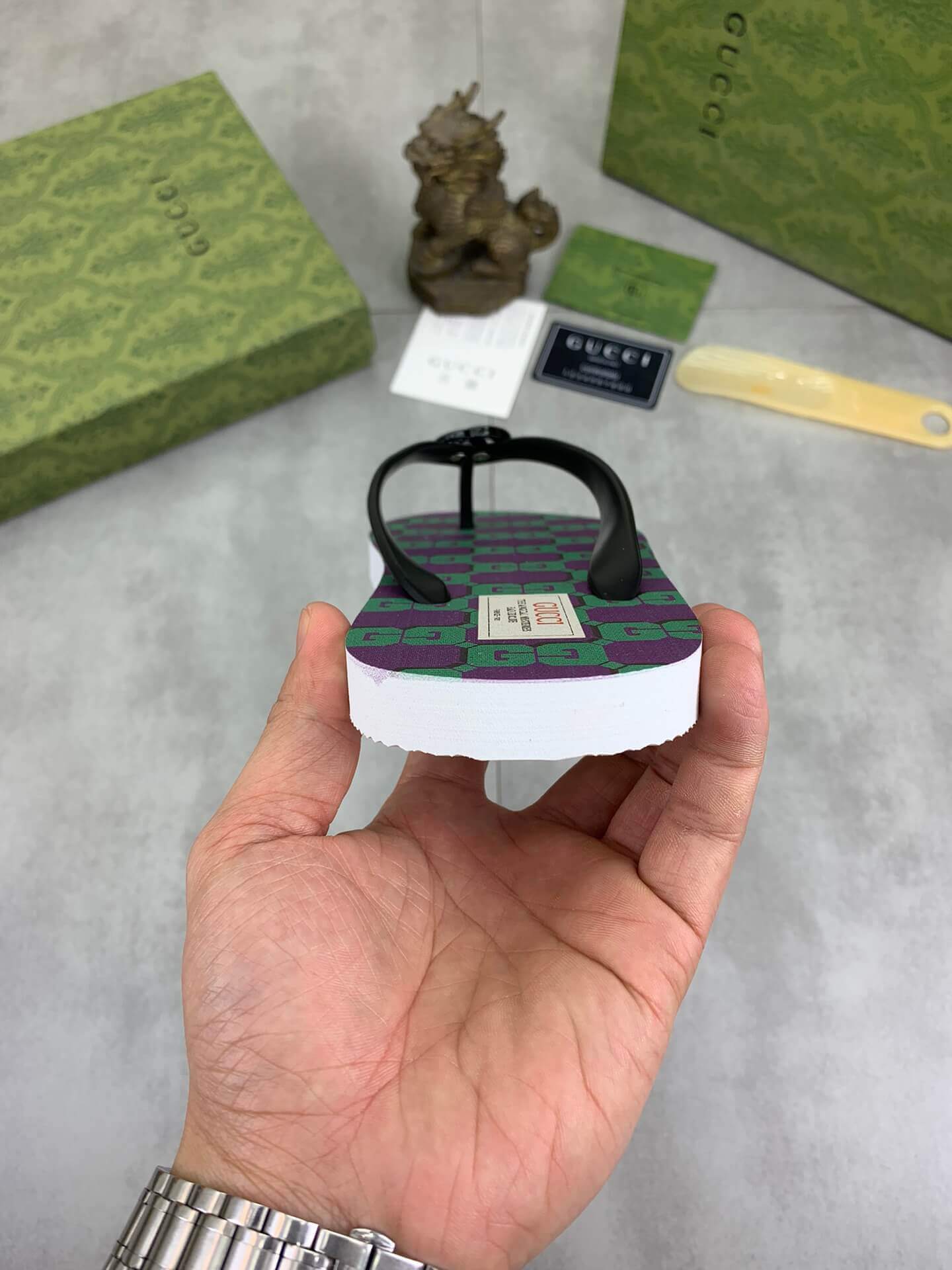 Gucci Magical Mystries Badge Thong Sandals with Double G 5 Gucci Magical Mystries Badge Thong Sandals with Double G - Image 5