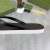 Gucci Black and Red GG Jacquard Thong Sandals with Double G
