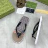 Gucci Interlocking G Jacquard Thong Sandals with Double G