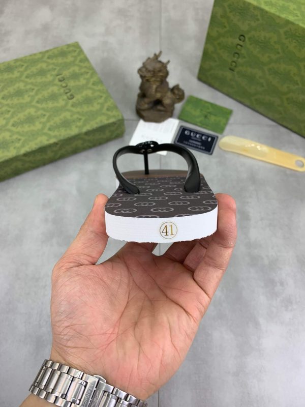 Gucci Interlocking G Jacquard Thong Sandals with Double G