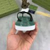 Gucci Green Thong Sandals with Double G