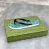 Gucci Green Thong Sandals with Double G
