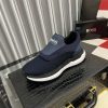 Boss Blue Mixed Materials Slip-On Trainer