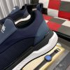 Boss Blue Mixed Materials Slip-On Trainer