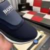 Boss Blue Mixed Materials Slip-On Trainer