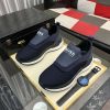Boss Blue Mixed Materials Slip-On Trainer