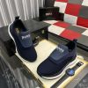 Boss Blue Mixed Materials Slip-On Trainer