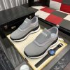 HugoBossslip-onsneakerinshadesofgray_withawhiteandblacksole._2 Boss Grey Mixed Materials Slip-On Trainer