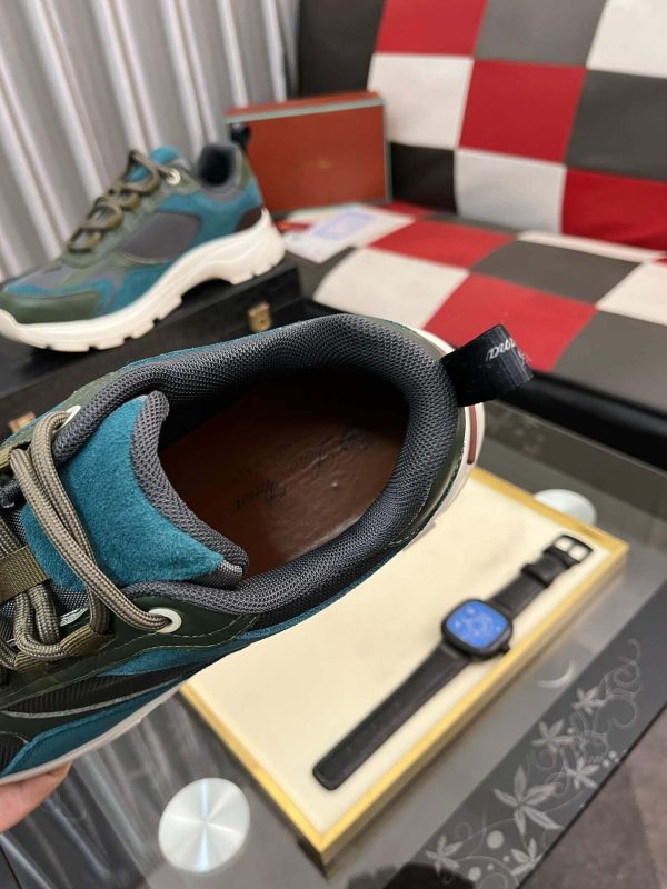 Loro Piana Cairn Walk Sneaker Purslane and Turquoise