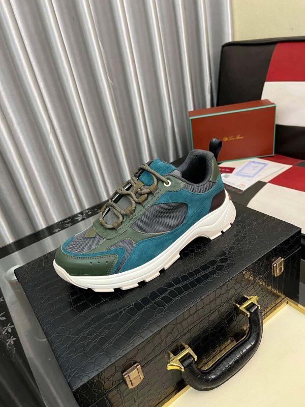 Loro Piana Cairn Walk Sneaker Purslane and Turquoise