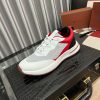 Loro Piana Week End Walk Sneaker in White with Red/Black Detail