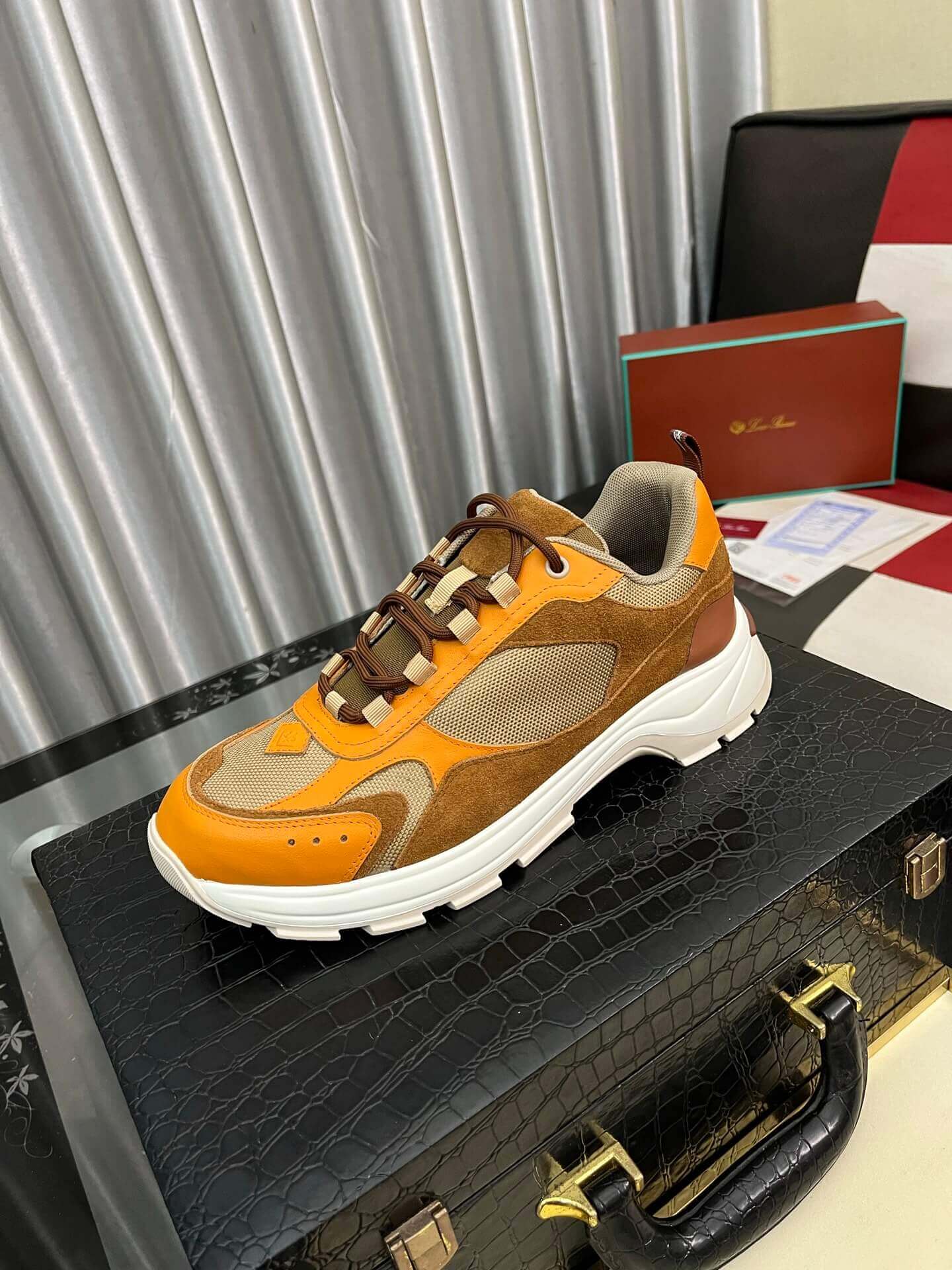 Loro Piana Cairn Walk Sneaker Orange 3 Loro Piana Cairn Walk Sneaker Orange - Image 3