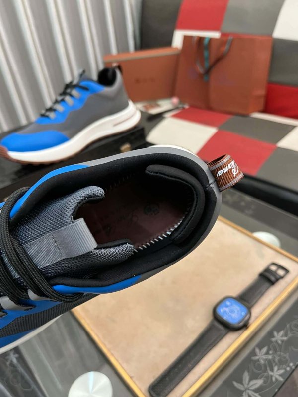 Loro Piana Week End Walk Sneaker in Blue/Gray