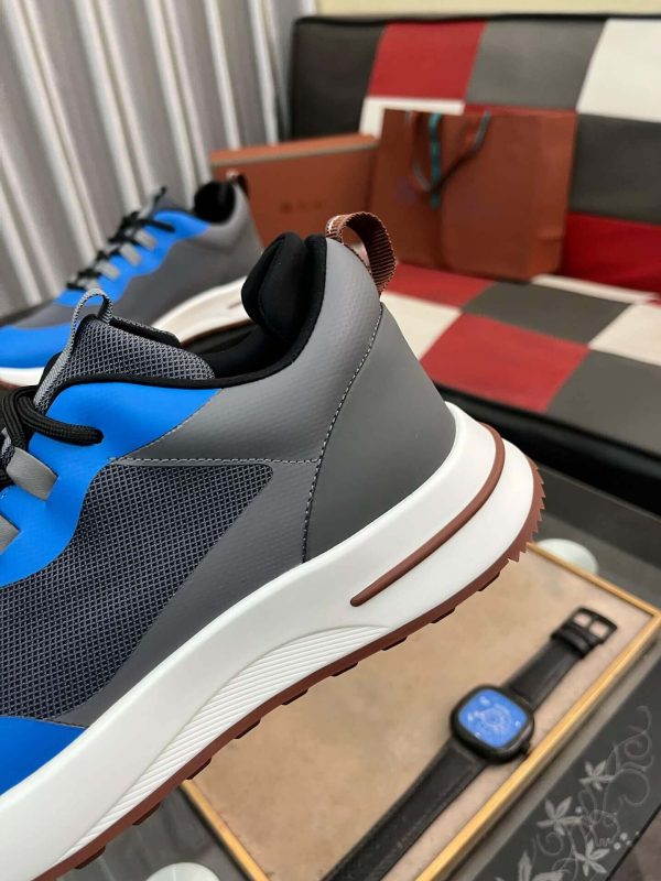 Loro Piana Week End Walk Sneaker in Blue/Gray