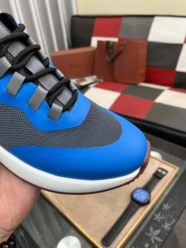 Loro Piana Week End Walk Sneaker in Blue/Gray