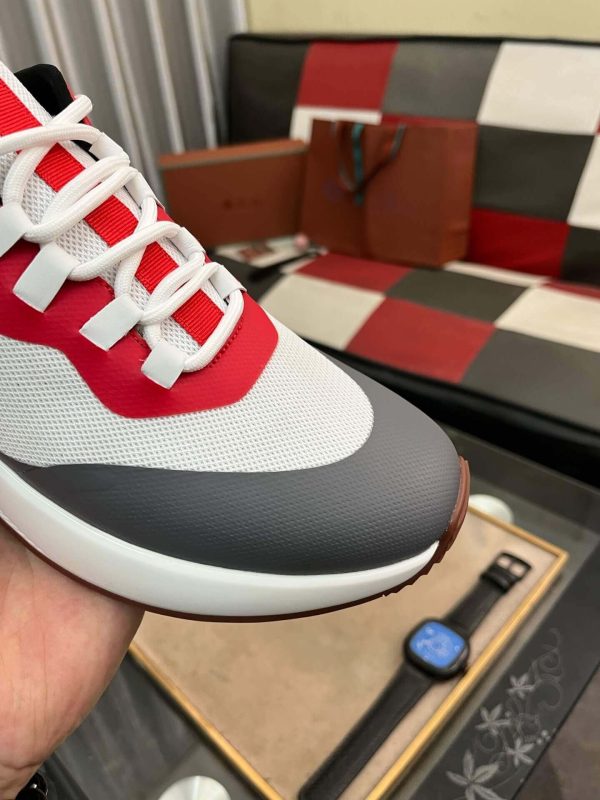 Loro Piana Week End Walk Sneaker in Grey and White