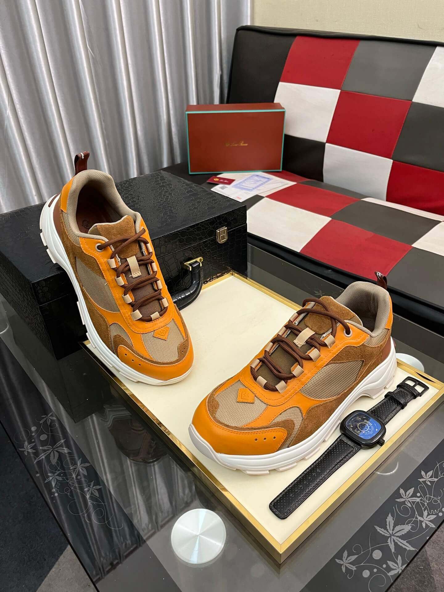 Loro Piana Cairn Walk Sneaker Orange 4 Loro Piana Cairn Walk Sneaker Orange - Image 4