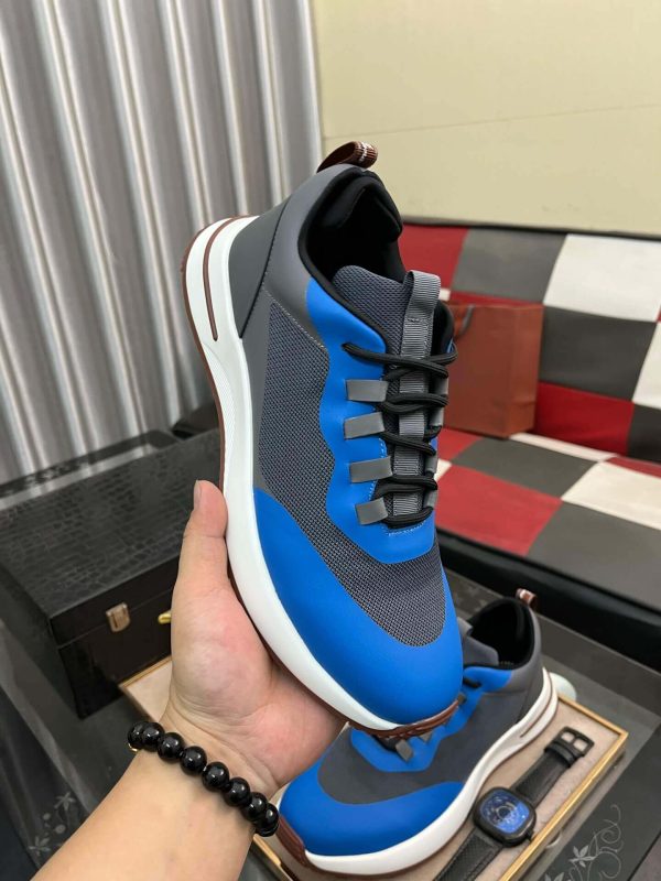 Loro Piana Week End Walk Sneaker in Blue/Gray