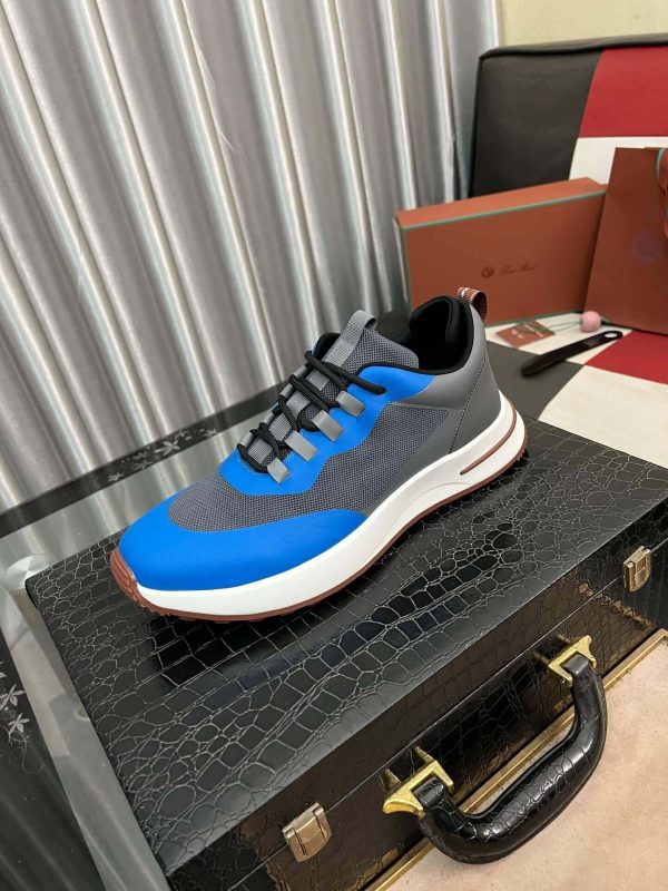 Loro Piana Week End Walk Sneaker in Blue/Gray