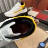 Loro Piana Week End Walk Sneaker in White with Yellow/Black Detail