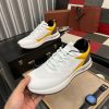 Loro Piana Week End Walk Sneaker in White with Yellow/Black Detail