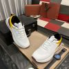Loro Piana Week End Walk Sneaker in White with Yellow/Black Detail