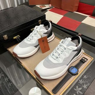 Loro Piana Week End Walk Sneaker in  Frost gray