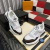 Louis Vuitton LV Run Trainer Sneakers in White/Brown